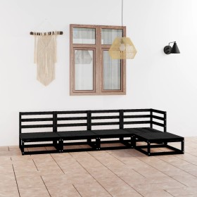 Gartenmöbel-Set 5-teilig schwarz massives Kiefernholz von , Gartensets - Ref: Foro24-3075518, Preis: 345,36 €, Rabatt: %