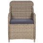 Garden chairs with cushions 2 units brown synthetic rattan by vidaXL, Garden chairs - Ref: Foro24-44147, Price: 309,51 €, Dis...