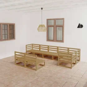 Garden furniture 8 pieces honey brown solid pine wood by , Garden sets - Ref: Foro24-3075617, Price: 525,82 €, Discount: %