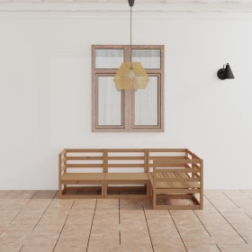 Garden furniture 4 pieces honey brown wood pine wood by , Garden sets - Ref: Foro24-3075547, Price: 266,87 €, Discount: %