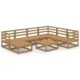 Muebles de jardín 8 piezas marrón miel madera maciza de pino de , Conjuntos de jardín - Ref: Foro24-3075712, Precio: 532,99 €...