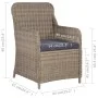 Garden chairs with cushions 2 units brown synthetic rattan by vidaXL, Garden chairs - Ref: Foro24-44147, Price: 262,29 €, Dis...