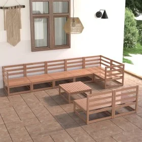 Gartenmöbel 9 Stück honigbraunes massives Kiefernholz von , Gartensets - Ref: Foro24-3075622, Preis: 580,87 €, Rabatt: %