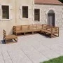Muebles de jardín 7 piezas marrón miel madera maciza de pino de , Conjuntos de jardín - Ref: Foro24-3075767, Precio: 468,68 €...
