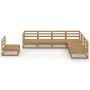 Muebles de jardín 7 piezas marrón miel madera maciza de pino de , Conjuntos de jardín - Ref: Foro24-3075767, Precio: 468,68 €...