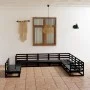 Gartenmöbel-Set 10-teilig und Kissen aus schwarzem Kiefernholz von , Gartensets - Ref: Foro24-3075868, Preis: 703,14 €, Rabat...