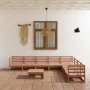Garden furniture 9 pieces honey brown solid pine wood by , Garden sets - Ref: Foro24-3075842, Price: 580,85 €, Discount: %