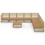 Gartenmöbel 9 Stück honigbraunes massives Kiefernholz von , Gartensets - Ref: Foro24-3075842, Preis: 580,85 €, Rabatt: %