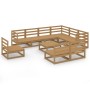 Muebles de jardín 10 pzas y cojines marrón miel madera pino de , Conjuntos de jardín - Ref: Foro24-3075792, Precio: 650,29 €,...
