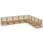 Garden furniture 8 pieces honey brown solid pine wood by , Garden sets - Ref: Foro24-3075837, Price: 543,00 €, Discount: %