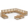 Garden furniture set 13 pieces solid honey brown pine wood by , Garden sets - Ref: Foro24-3075907, Price: 873,21 €, Discount: %