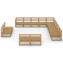 Garden furniture set 13 pieces solid honey brown pine wood by , Garden sets - Ref: Foro24-3075907, Price: 873,21 €, Discount: %