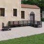 Gartenmöbel-Set 8-teilig aus schwarzem massivem Kiefernholz von , Gartensets - Ref: Foro24-3075778, Preis: 578,83 €, Rabatt: %