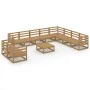 Muebles de jardín 11 piezas marrón miel madera maciza de pino de , Conjuntos de jardín - Ref: Foro24-3075932, Precio: 738,55 ...
