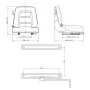 Forklift seat and tractor adjustable backrest by vidaXL, Tractor Accessories and Parts - Ref: Foro24-142320, Price: 211,25 €,...