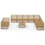 Muebles de jardín 11 piezas marrón miel madera maciza de pino de , Conjuntos de jardín - Ref: Foro24-3075932, Precio: 738,55 ...