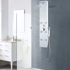 Panel ducha de vidrio 25x44,6x130 cm blanco