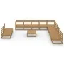 Gartenmöbel 12 Stück honigbraunes massives Kiefernholz von , Gartensets - Ref: Foro24-3075882, Preis: 826,79 €, Rabatt: %