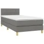 Box spring bed with mattress and LED dark gray fabric 80x200 cm by , Beds and slatted bases - Ref: Foro24-3133670, Price: 326...