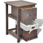 Mesita de noche de madera marrón de vidaXL, Mesitas de noche - Ref: Foro24-242868, Precio: 58,50 €, Descuento: %