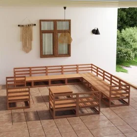 Garden furniture set 14 pieces solid pine wood by , Garden sets - Ref: Foro24-3075972, Price: 941,37 €, Discount: %