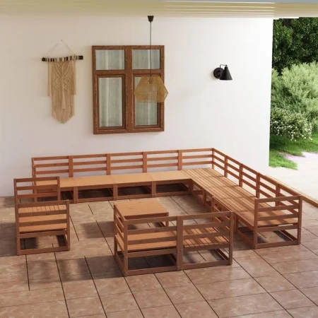 Gartenmöbel-Set 14-teilig aus massivem Kiefernholz von , Gartensets - Ref: Foro24-3075972, Preis: 941,37 €, Rabatt: %