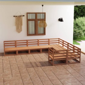Garden furniture set 9 pieces solid pine wood by , Garden sets - Ref: Foro24-3075987, Price: 614,58 €, Discount: %