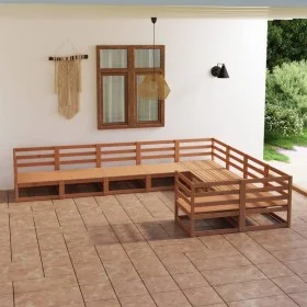 Garden furniture set 9 pieces solid pine wood by , Garden sets - Ref: Foro24-3075987, Price: 606,52 €, Discount: %