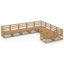 Juego de muebles de jardín 9 piezas madera maciza de pino de , Conjuntos de jardín - Ref: Foro24-3075987, Precio: 605,96 €