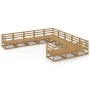 Juego de muebles de jardín 11 piezas madera maciza de pino de , Conjuntos de jardín - Ref: Foro24-3076017, Precio: 754,77 €, ...
