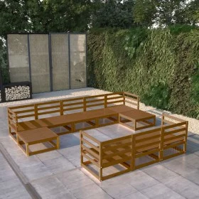 Gartenmöbel-Set 10-teilig aus massivem Kiefernholz von , Gartensets - Ref: Foro24-3076112, Preis: 683,44 €, Rabatt: %