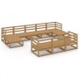 Gartenmöbel-Set 10-teilig aus massivem Kiefernholz von , Gartensets - Ref: Foro24-3076112, Preis: 693,02 €, Rabatt: %
