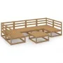 Gartenmöbel-Set 7-teilig aus massivem Kiefernholz von , Gartensets - Ref: Foro24-3076127, Preis: 462,28 €, Rabatt: %