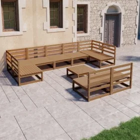 Garden furniture set 10 pieces solid pine wood by , Garden sets - Ref: Foro24-3076167, Price: 700,88 €, Discount: %