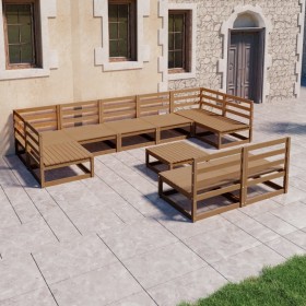 Juego de muebles de jardín 10 piezas madera maciza de pino de , Conjuntos de jardín - Ref: Foro24-3076167, Precio: 711,06 €, ...