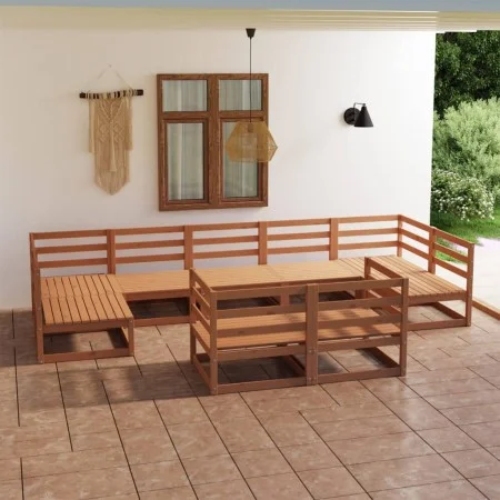 Gartenmöbel-Set 9-teilig aus massivem Kiefernholz von , Gartensets - Ref: Foro24-3076202, Preis: 606,52 €, Rabatt: %