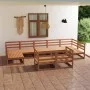 Gartenmöbel-Set 9-teilig aus massivem Kiefernholz von , Gartensets - Ref: Foro24-3076202, Preis: 606,52 €, Rabatt: %