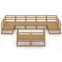Gartenmöbel-Set 9-teilig aus massivem Kiefernholz von , Gartensets - Ref: Foro24-3076202, Preis: 614,58 €, Rabatt: %
