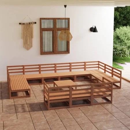 Gartenmöbel-Set 14-teilig aus massivem Kiefernholz von , Gartensets - Ref: Foro24-3076237, Preis: 930,30 €, Rabatt: %