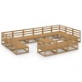 Garden furniture set 14 pieces solid pine wood by , Garden sets - Ref: Foro24-3076237, Price: 942,63 €, Discount: %