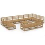 Gartenmöbel-Set 14-teilig aus massivem Kiefernholz von , Gartensets - Ref: Foro24-3076237, Preis: 930,30 €, Rabatt: %