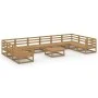 Gartenmöbel-Set 11-teilig aus massivem Kiefernholz von , Gartensets - Ref: Foro24-3076277, Preis: 760,68 €, Rabatt: %