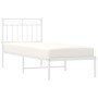 Bettgestell aus Metall mit weißem Kopfteil 80x200 cm von , Betten und Lattenroste - Ref: Foro24-373731, Preis: 68,50 €, Rabat...