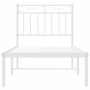 Bettgestell aus Metall mit weißem Kopfteil 80x200 cm von , Betten und Lattenroste - Ref: Foro24-373731, Preis: 68,50 €, Rabat...