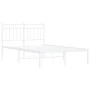 Metallbettgestell mit weißem Kopfteil 120x200 cm von , Betten und Lattenroste - Ref: Foro24-373738, Preis: 81,97 €, Rabatt: %