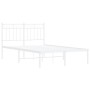 Metallbettgestell mit weißem Kopfteil 120x200 cm von , Betten und Lattenroste - Ref: Foro24-373738, Preis: 83,42 €, Rabatt: %