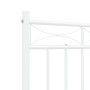 Metallbettgestell mit weißem Kopfteil 120x200 cm von , Betten und Lattenroste - Ref: Foro24-373738, Preis: 83,42 €, Rabatt: %