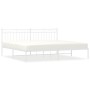 Bettgestell aus Metall mit weißem Kopfteil 193x203 cm von , Betten und Lattenroste - Ref: Foro24-373746, Preis: 104,41 €, Rab...