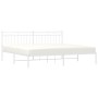 Bettgestell aus Metall mit weißem Kopfteil 193x203 cm von , Betten und Lattenroste - Ref: Foro24-373746, Preis: 104,41 €, Rab...