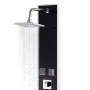Glass shower panel 18x42.1x120 cm black by vidaXL, Jet nozzles for bathtubs and showers - Ref: Foro24-142991, Price: 152,33 €...